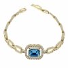 0107 Bransoletka elegancka złota 17+2,5cm pozłacana 14k Xuping Austrian Crystal